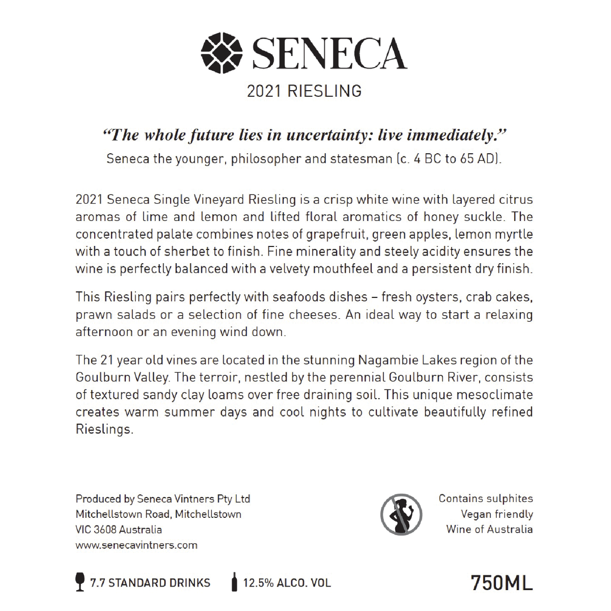 2021 Seneca Riesling